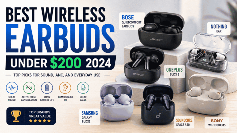 Best Wireless Earbuds Under 200 Dollars 2024: Top Picks for Sound, ANC, and Everyday Use best wireless earbuds under 200 dollars 2024